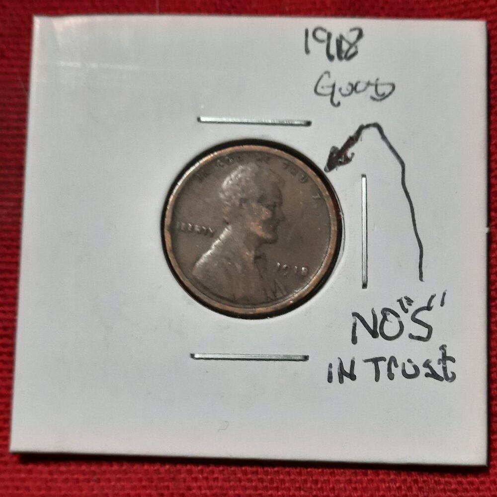 1918P Wheat Cent Good condition